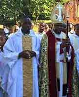 Fr. Banda with Bishop Magangani